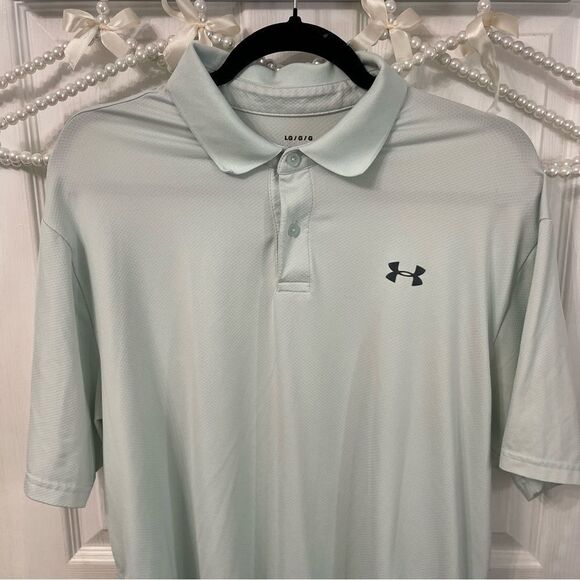 Mint Blue Under Armour Short Sleeve Polo - Picture 3 of 5